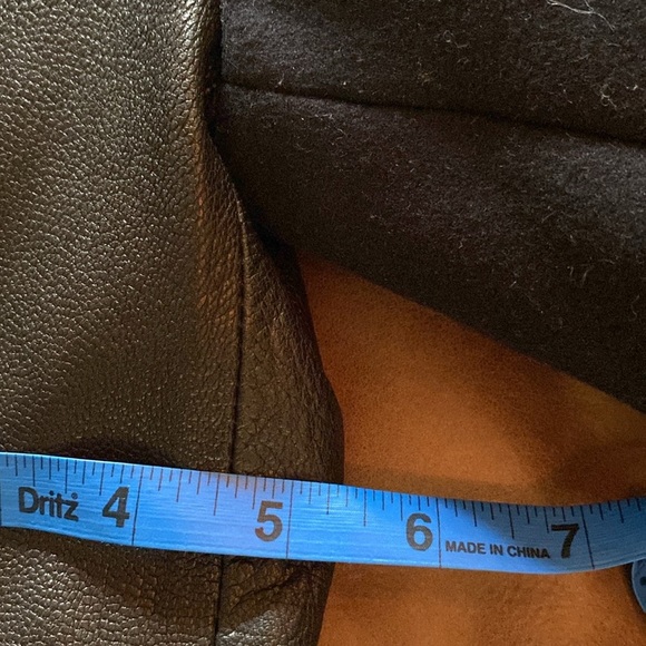 AllSaints Black Italian Cloth Leather/Wool Pea Coat, size 0 - Picture 9 of 9